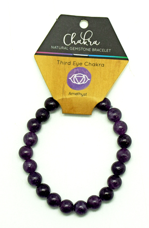 Third Eye Chakra Amethyst Gemstone Bracelet